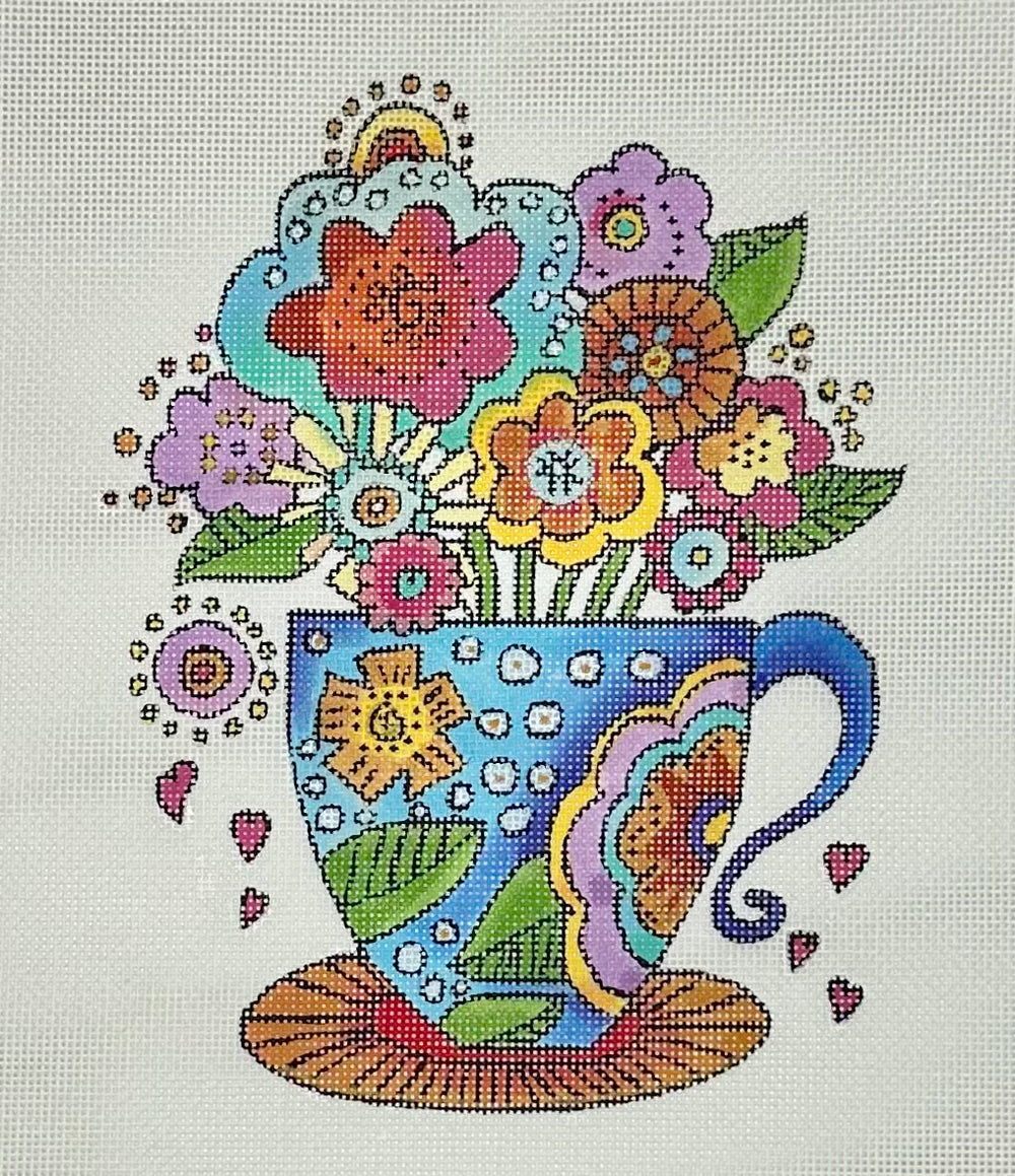 Flowers in a Tea Cup