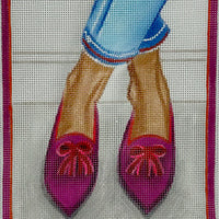 Here's Looking at Shoe - Plum & Pink Tasseled Flats