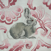 Bunny - Pink Background Pillow
