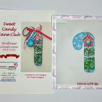 Birdhouse Candy Cane with stitch guide