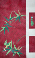 Fretwork With Bamboo and Frog Clutch

