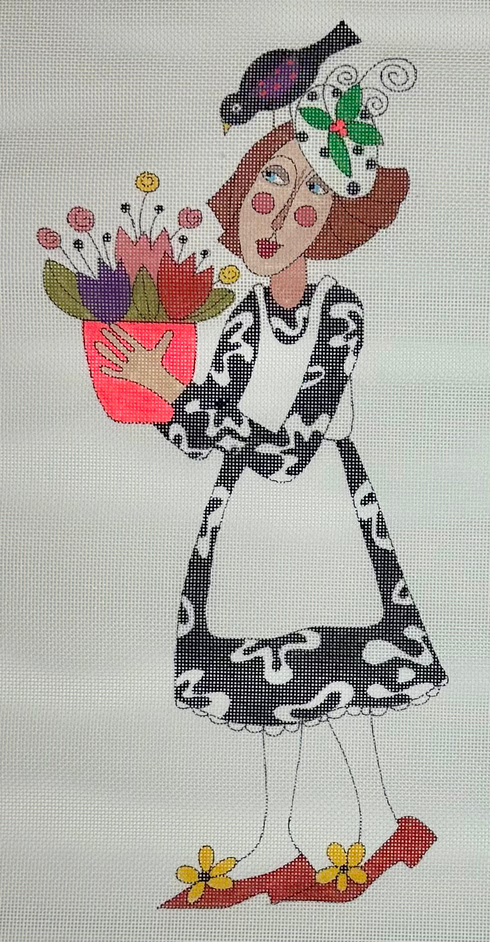 Petunia Pansy with stitch guide