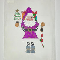 Feather Tree Santa - Purple