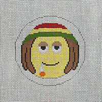 Rasta Face Emoji with stitch guide
