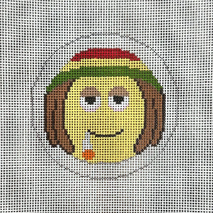 Rasta Face Emoji with stitch guide