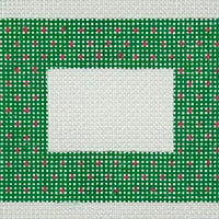 Small Frame - Lily Green with Pink Dots