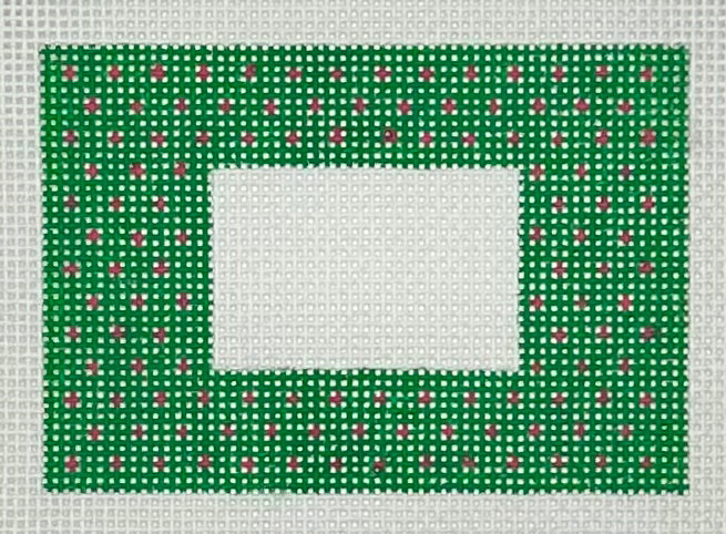 Small Frame - Lily Green with Pink Dots