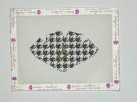 Letter E Houndstooth Strawberry
