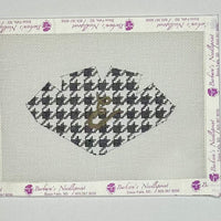 Letter E Houndstooth Strawberry