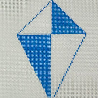 Blue Kite Ornament with stitch guide