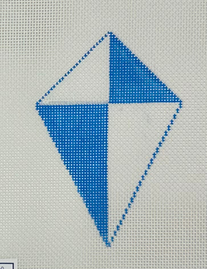 Blue Kite Ornament with stitch guide