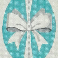 White Bow Oval Insert