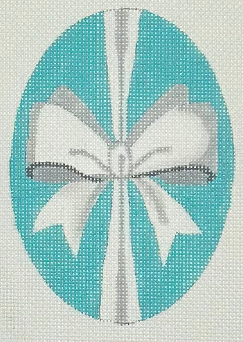 White Bow Oval Insert