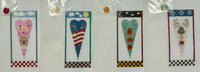 Set of 4 Seasons Mini Hearts with stitch guides
