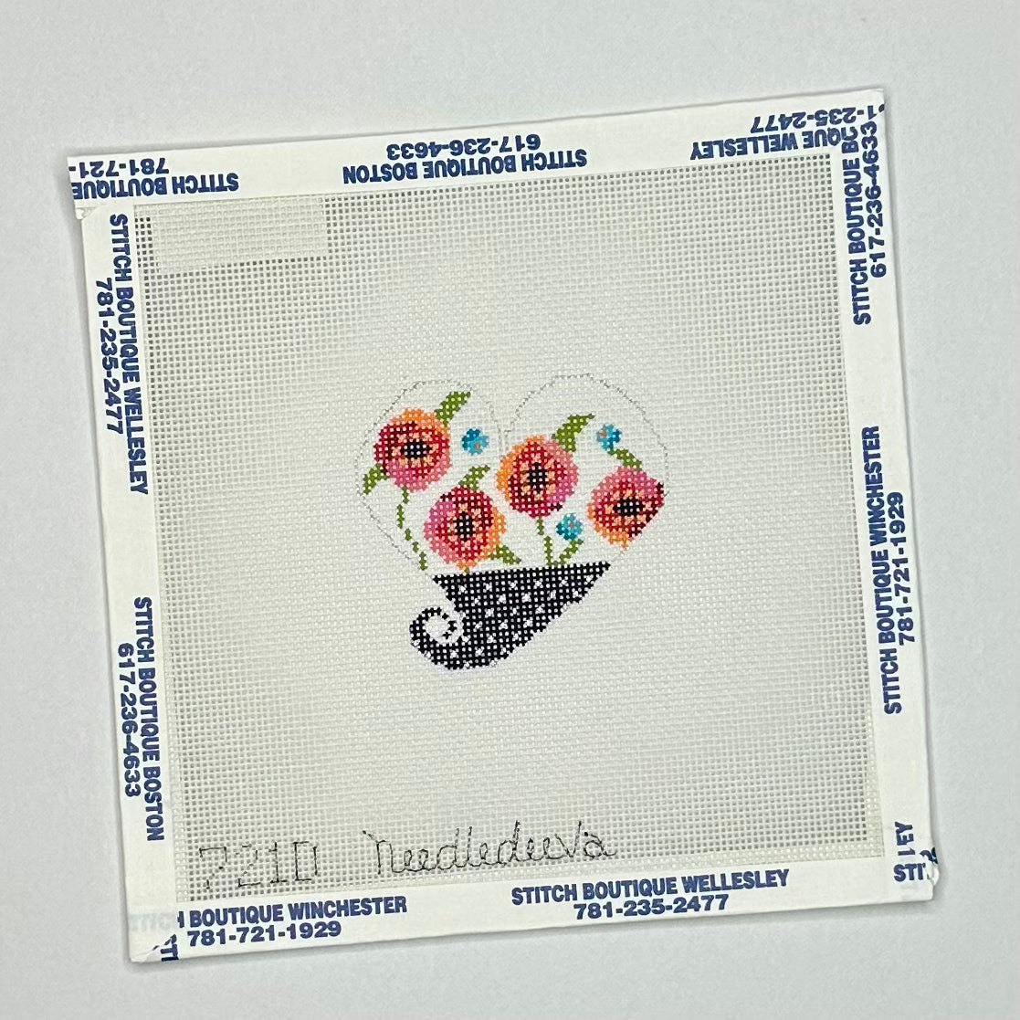 Heart with Flowers | Needlepoint Destashing