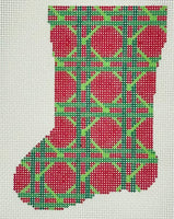 Red/Green Caning Mini Sock
