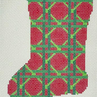 Red/Green Caning Mini Sock