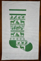 Green Knit Pattern Stocking
