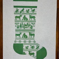 Green Knit Pattern Stocking