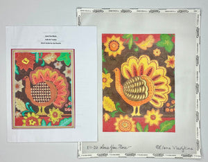 Folk Art Turkey with stitch guide
