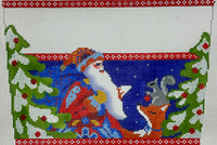 Folk Santa with Fox Stocking Cuff
