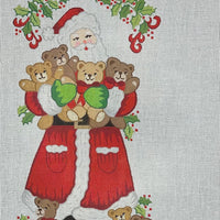 Santa with Teddy Bears Stocking