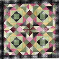 Stars in Diamonds Quilt Square
