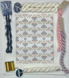 Geometric Series - Pink and Gray with threads