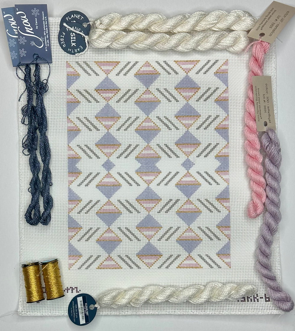 Geometric Series - Pink and Gray with threads
