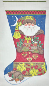 Forest Santa Stocking