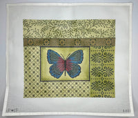 Blue Butterfly and Pattern

