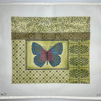 Blue Butterfly and Pattern