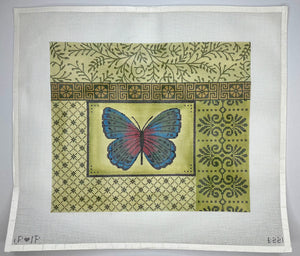 Blue Butterfly and Pattern