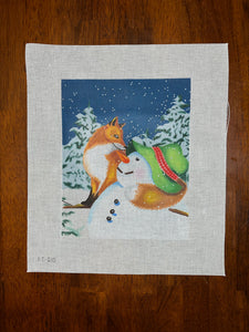 Snowman with Fox