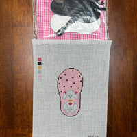 Pink Poodle Flip Flop with Finishing Materials
