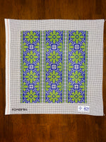 Heart Medallion Pillow  - Blue/Green
