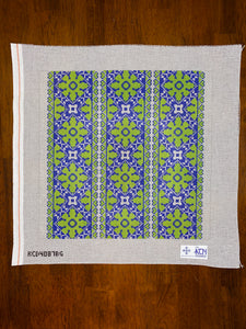 Heart Medallion Pillow  - Blue/Green