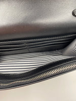 Self Finishing Leather Gusset Shoulder Bag - Black (2 in inventory)
