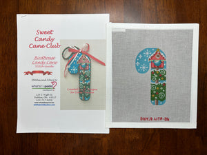 Birdhouse Candy Cane with stitch guide