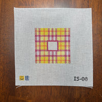 Orange Yellow Plaid Square Insert