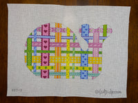 Medium Whale - Woven Ribbons - Multi Brights
