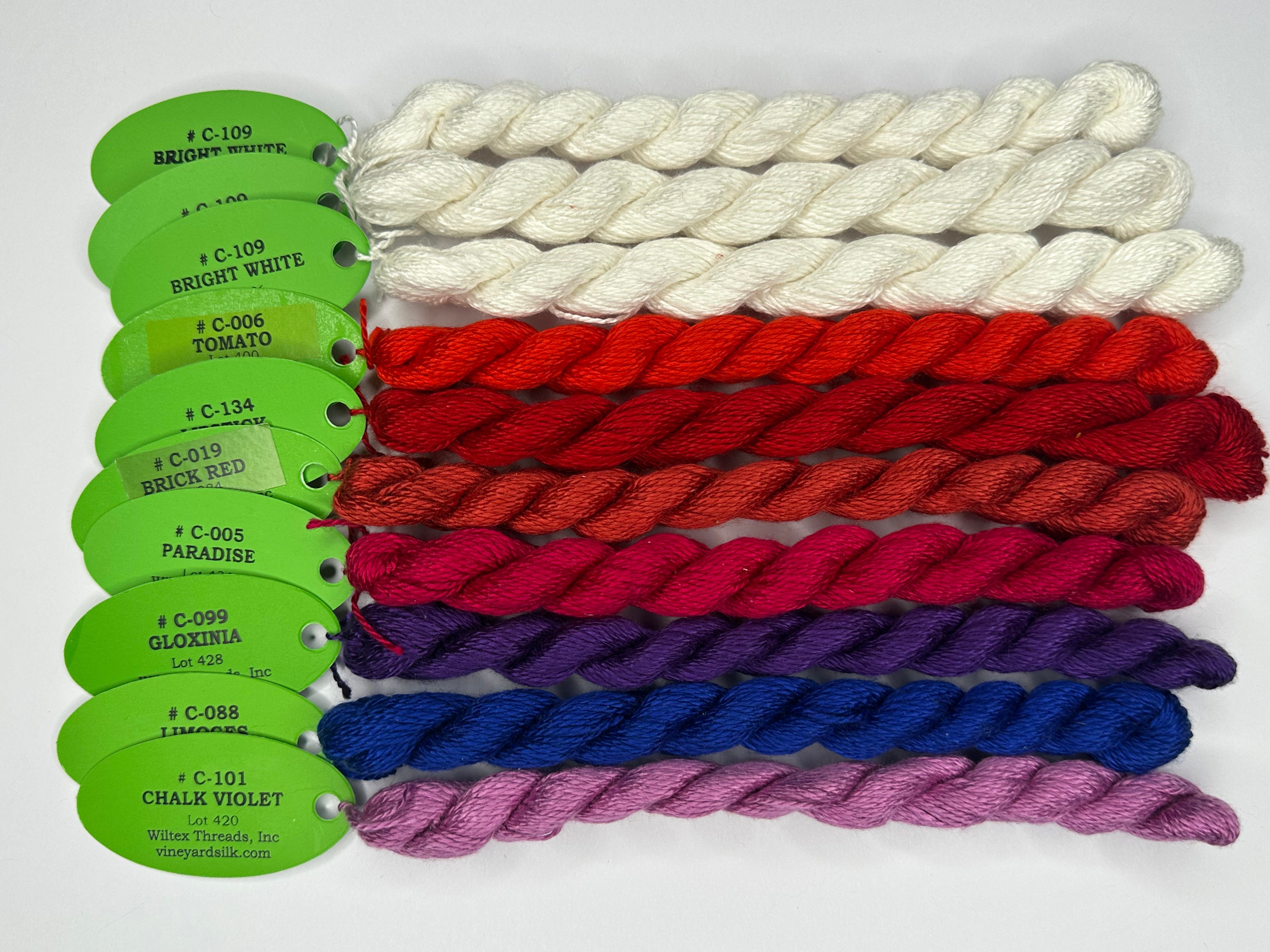 10 skeins of Vineyard Silk | Needlepoint Destashing