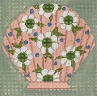 Pink Clam with Daisies
