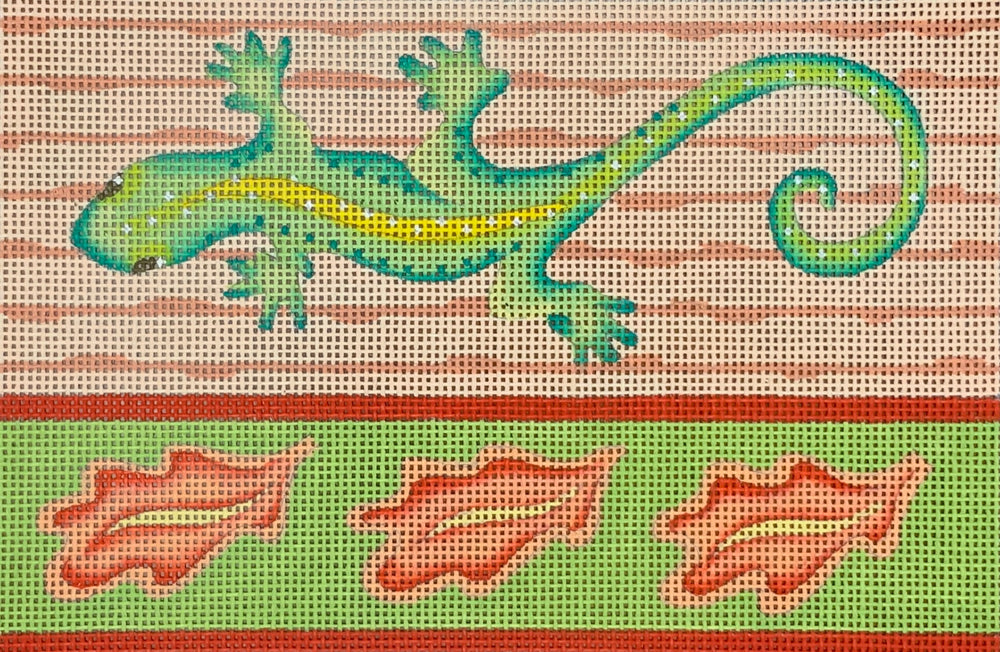 Lizard and Leaves