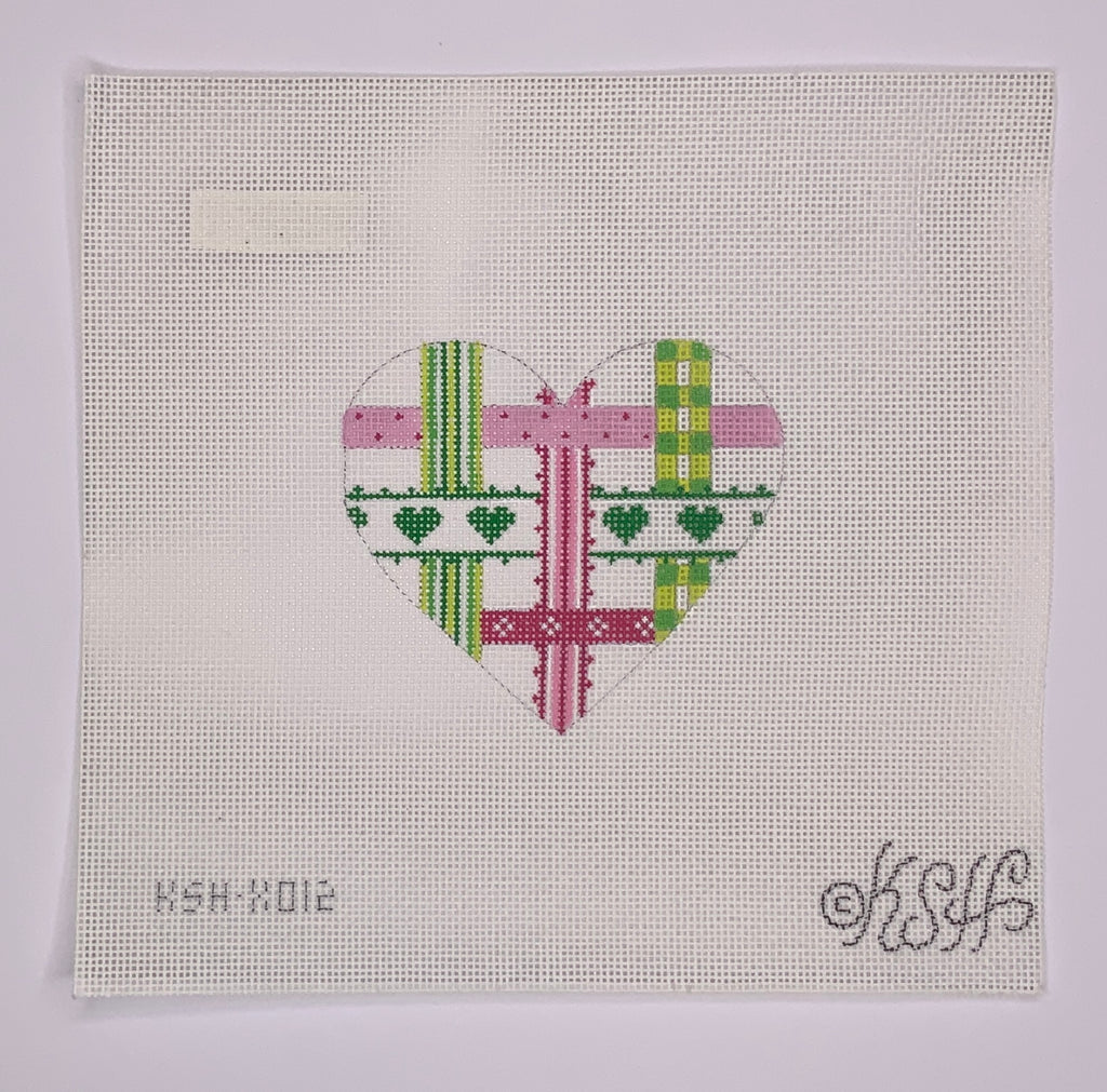 Mini Ribbons Heart | Needlepoint Destashing