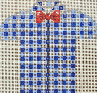 Men's Shirt - Blue and White Gingham
