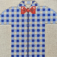 Men's Shirt - Blue and White Gingham