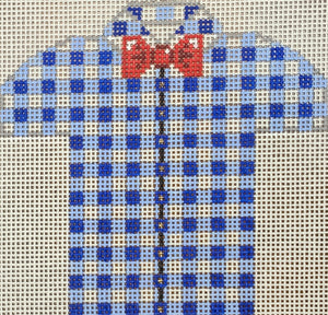 Men's Shirt - Blue and White Gingham