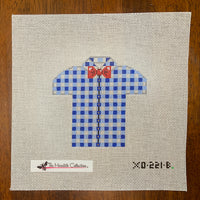 Men's Shirt - Blue and White Gingham