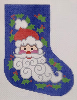 Santa Face & Holly Mini Sock
